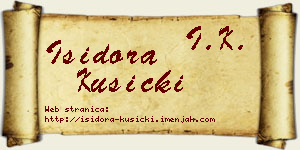 Isidora Kusicki vizit kartica